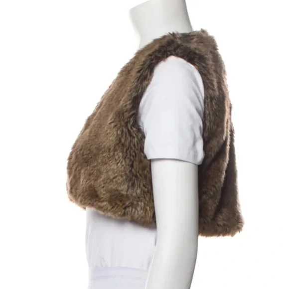 MAX MARA Fur Vest Bolero - Picture 3 of 9